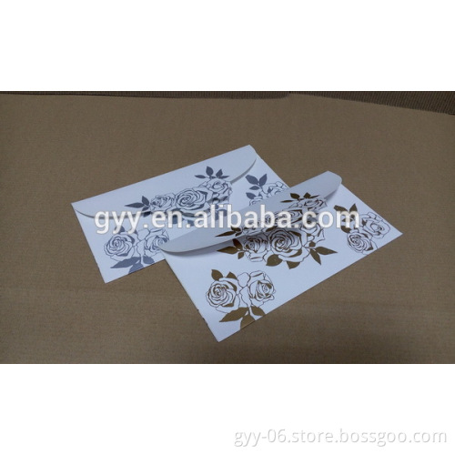 Gold or Silver Flower Envelop Invitation, Paper Envelops with Velcros